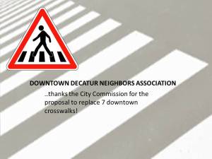 crosswalk with words